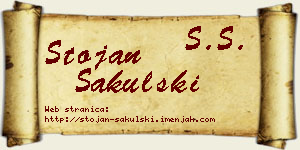 Stojan Sakulski vizit kartica
